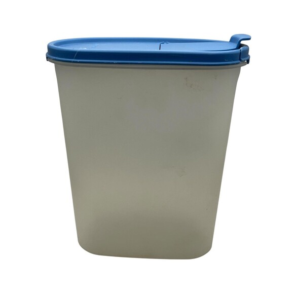 Vintage Tupperware #1614-7 Modular Mates #4 9 3/4 Cup Container Blue Lid 1617-16 - Picture 3 of 6